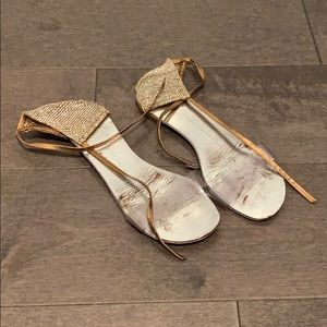 Giuseppe Zanotti sparkly crystal flat sandal